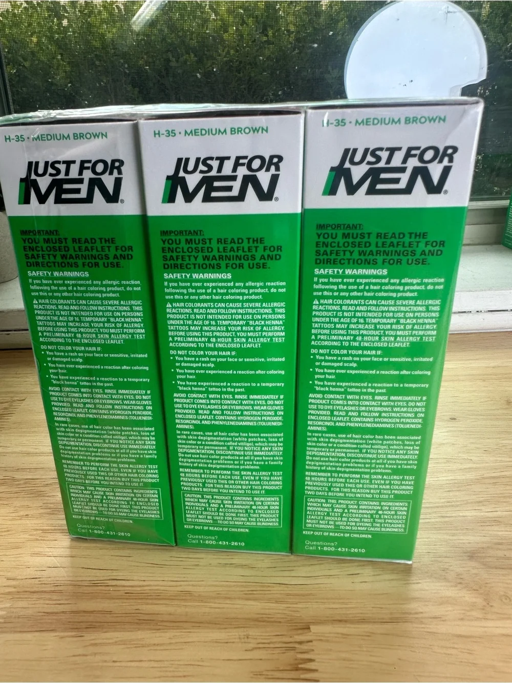 Just for men Shampoo-In Color - Medium Brown set of three boxes